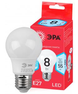 Лампа светодиодная ЭРА ECO LED A60- 8W-865-E27 R  (диод, груша, 8Вт, хол, E27)