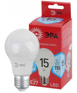 Лампа светодиодная ЭРА ECO LED A60-15W-865-E27 R  (диод, груша,15Вт, хол, E27)