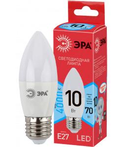 Лампа светодиодная ЭРА ECO LED B35-10W-840-E27 (диод, свеча, 10Вт, нейтр, E27)