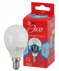 Лампа светодиодная ЭРА ECO LED P45-10W-840-E14 (диод, шар, 10Вт, нейтр, E14)