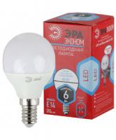 Лампа светодиодная ЭРА ECO LED P45-6W-840-E14 (диод, шар, 6Вт, нейтр, E14)