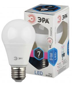 Лампа светодиодная ЭРА LED A60- 7W-860-E27  (диод, груша, 7Вт, холодн, E27)