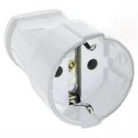 Кабельная розетка 2П+З 16А 250B белая TDM(Штепсель)